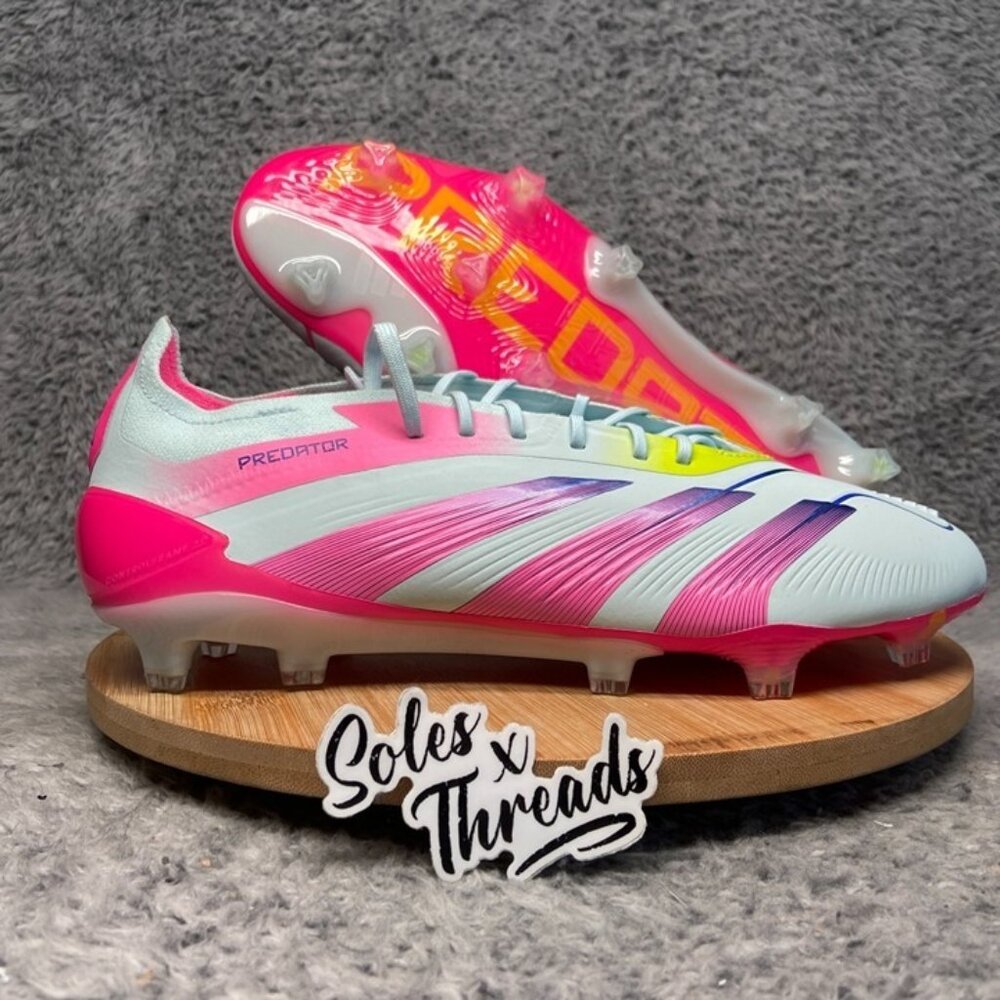 Adidas Predator Elite FG Soccer Stellar Icon Pack Size 7 Men Blue Pink IE3950